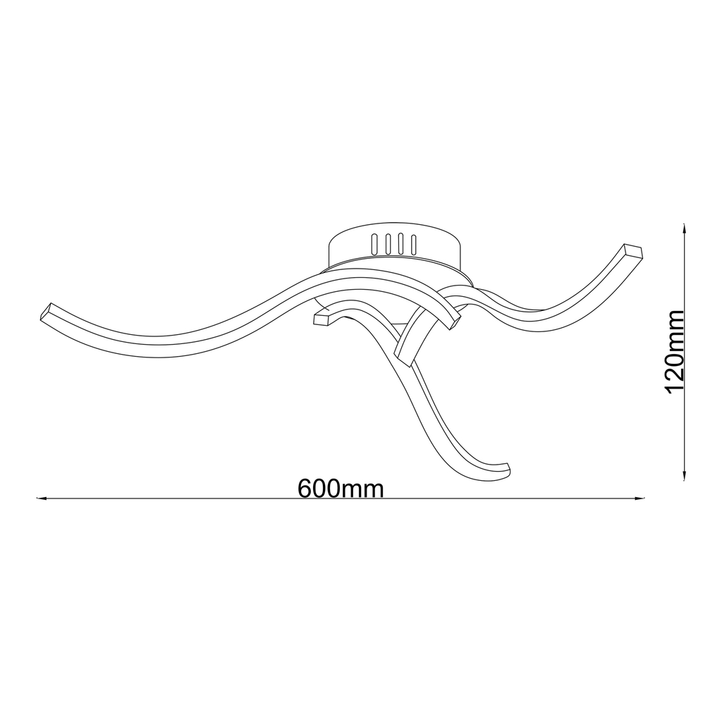 Stropné LED svietidlo FOCUS 3 chróm