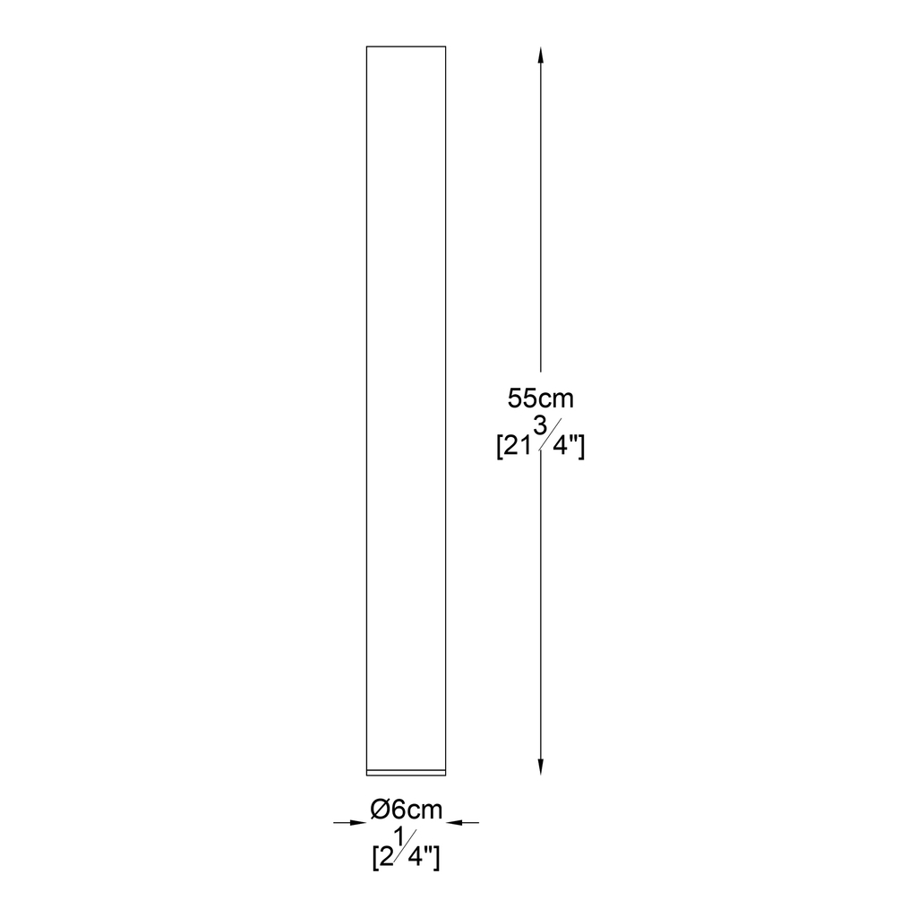 Stropné svietidlo dlhá tuba chróm LOYA 55 cm