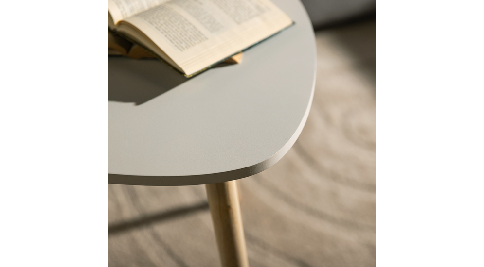 Odkladací stolík trojnožka biely 46 cm