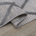 Vonkajší koberec BOLONIA v kosoštvorcový vzor, šedý 80x140 cm