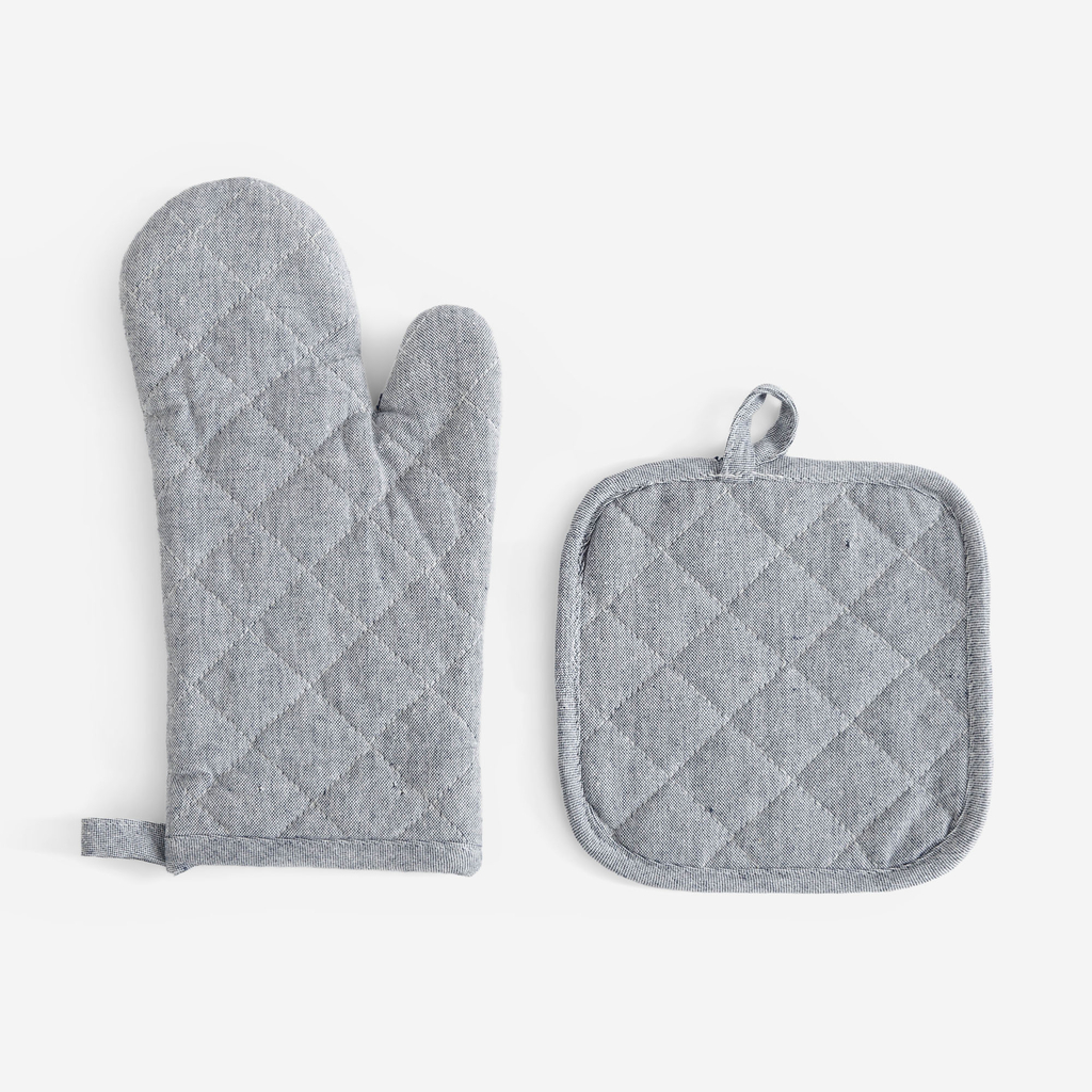 Kuchynská chňapka a podložka JEANS COLLECTION sivá