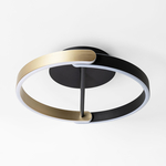 Kruhové stropné LED svietidlo LINOS čierno-zlaté