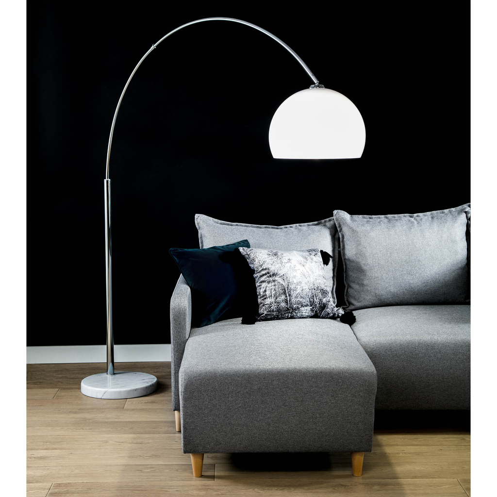 Oblúkové stojace svietidlo do obývačky VISION