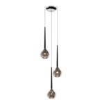 Závesné svietidlo s okrúhlym stropným krytom LIBRA SMOKY