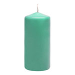 Zelená dekoratívna sviečka 6 x 13 cm