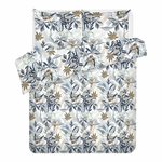Súprava posteľnej bielizne z bavlneného saténu s motívom listov LEA BOTANIC 220 x 200 cm