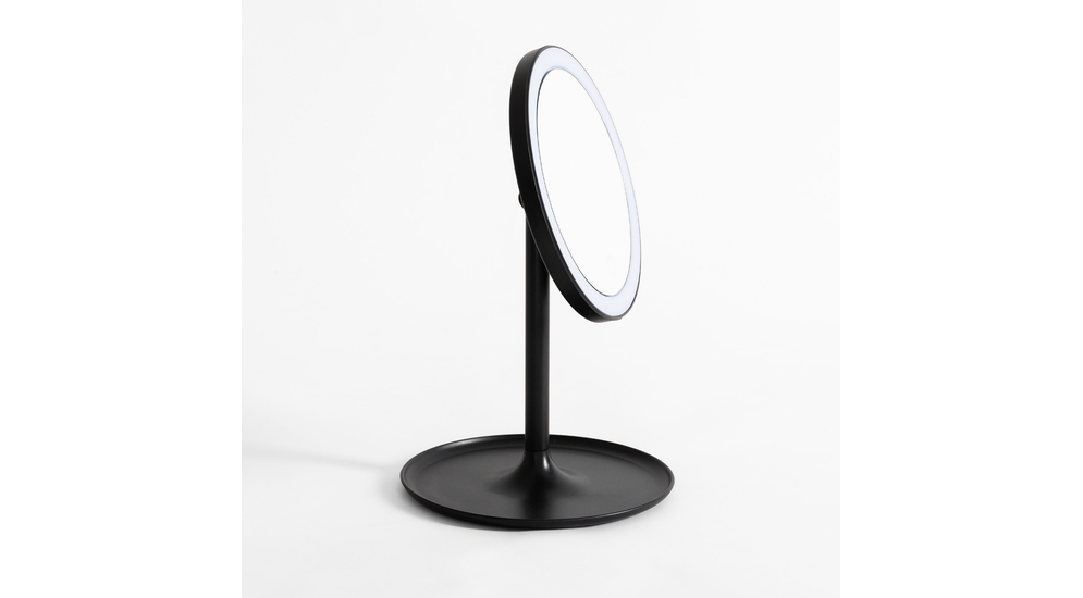 Kozmetické zrkadlo s LED osvetlením čierne