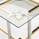 Stôl EFRONDIT so sklenenou doskou