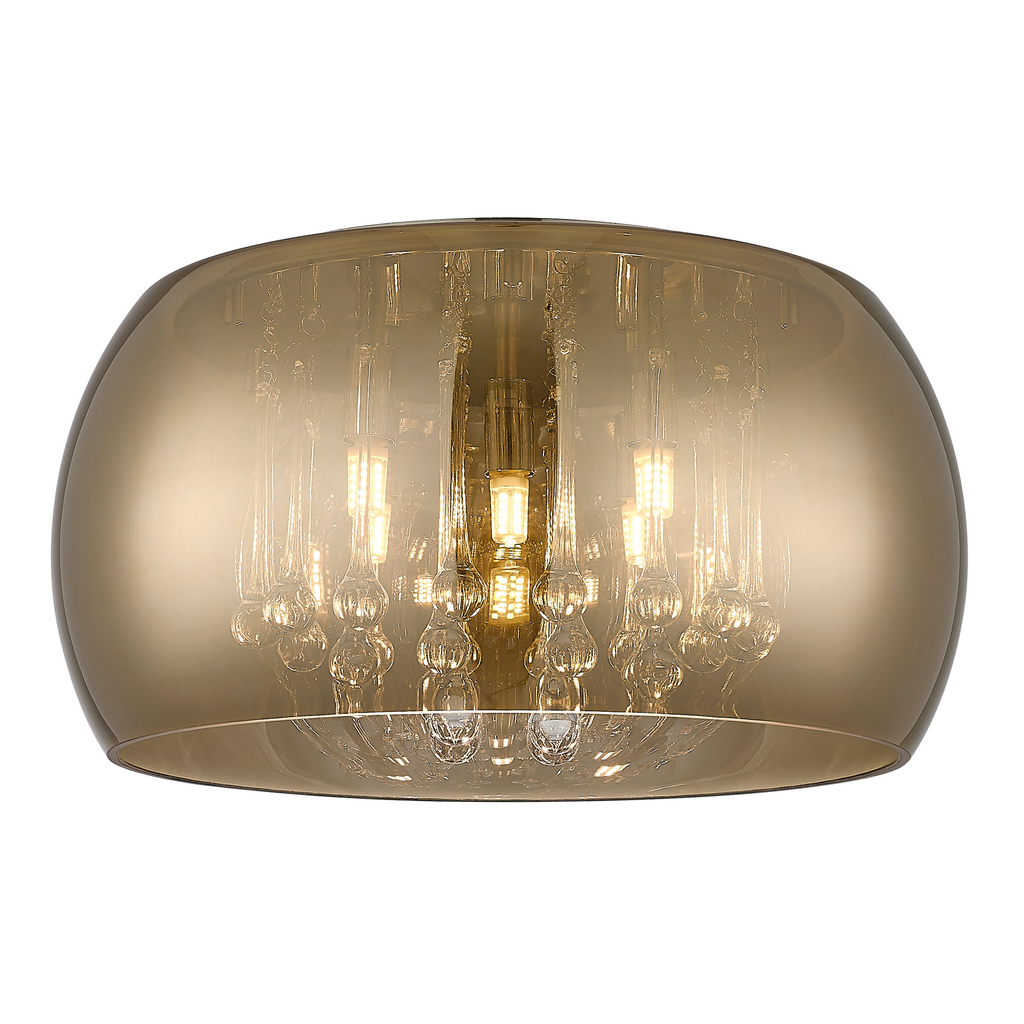 Zlaté stropné svietidlo CRYSTAL 40 cm