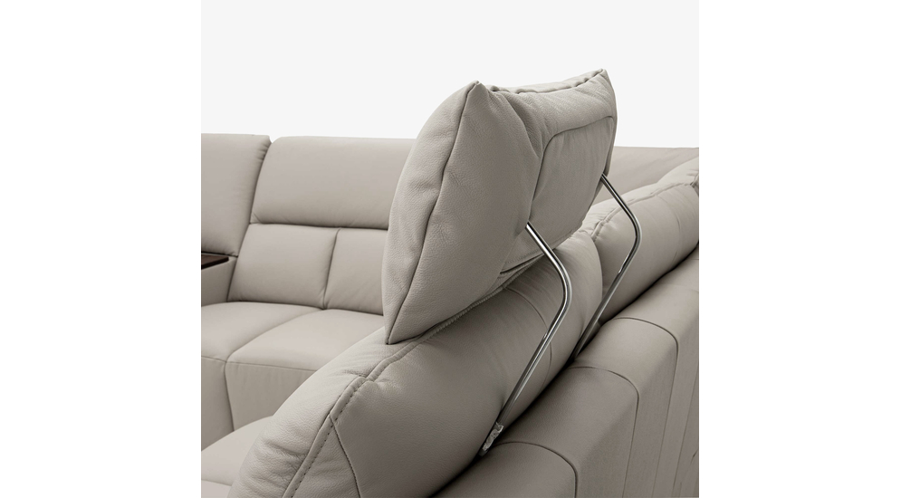 Kožená rohová sedacia súprava s funkciou relax LEON pravá