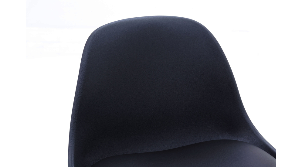 Barová stolička GRINNA, čierna ekokoža