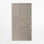 Geometrický koberec v sivej farbe PIATTO 80x150 cm