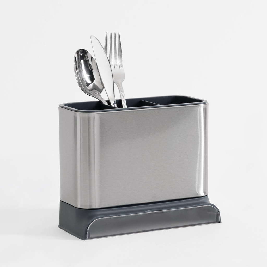 Odkvapkávač na príbory strieborný 14x9,7x15,8 cm