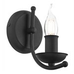 Retro svietnikové nástenné svietidlo LUCY čierne