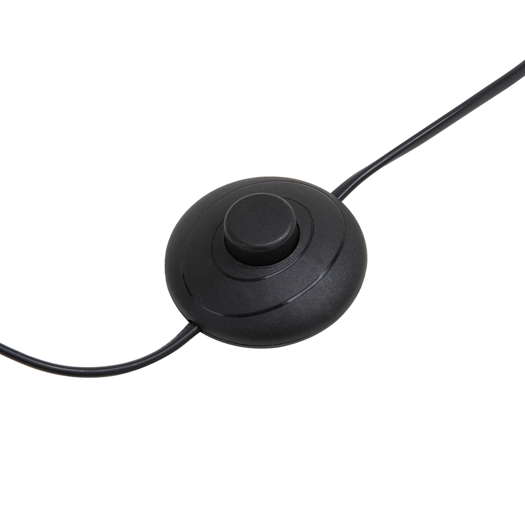 Stojaca lampa CARA trojnožka tienidlo čierna