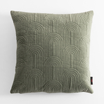 Geometrická velúrová obliečka na vankúš zelená JONES 45x45 cm