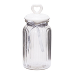 Sklenená nádoba s keramickým viečkom, 1,3 l