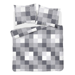 Súprava posteľnej bielizne z bavlneného saténu s geometrickými vzormi ŠTVORCE 220x200 cm