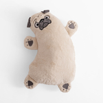 Vankúš plyšák mops HUGGIE 50x33 cm