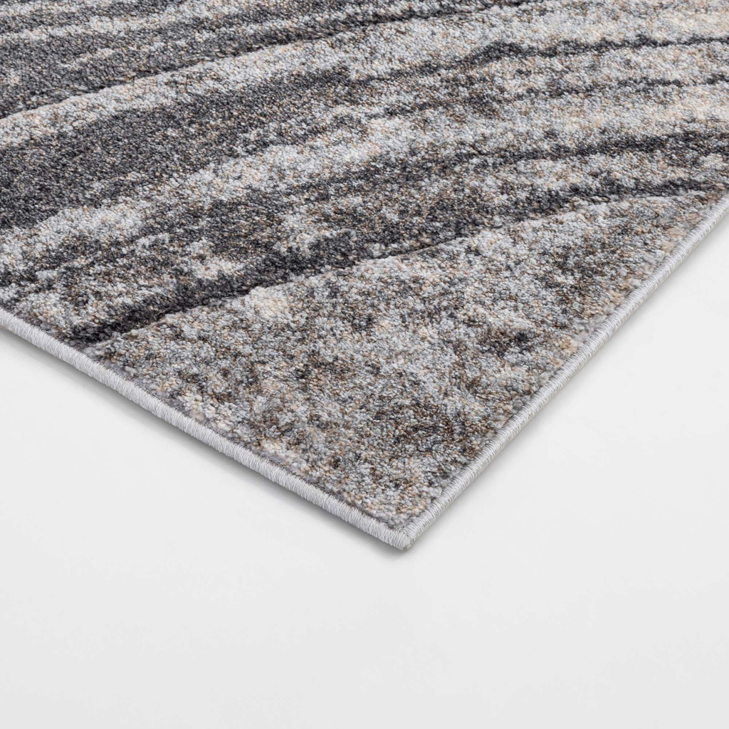 Koberec s abstraktným vzorom KERY, sivý, 80x150 cm
