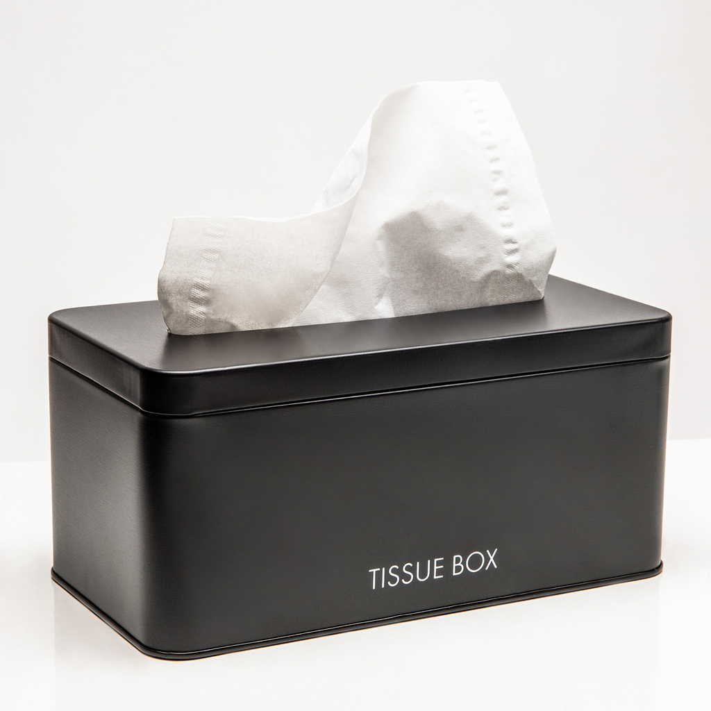 Škatuľa na vreckovky čierna