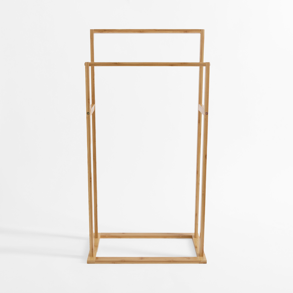 Dvojitý bambusový vešiak na uteráky