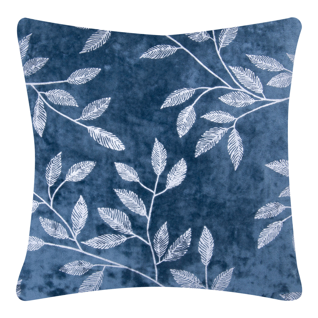 Dekoratívna obliečka na vankúš zamatová tmavomodrá MIRAGE 45x45 cm