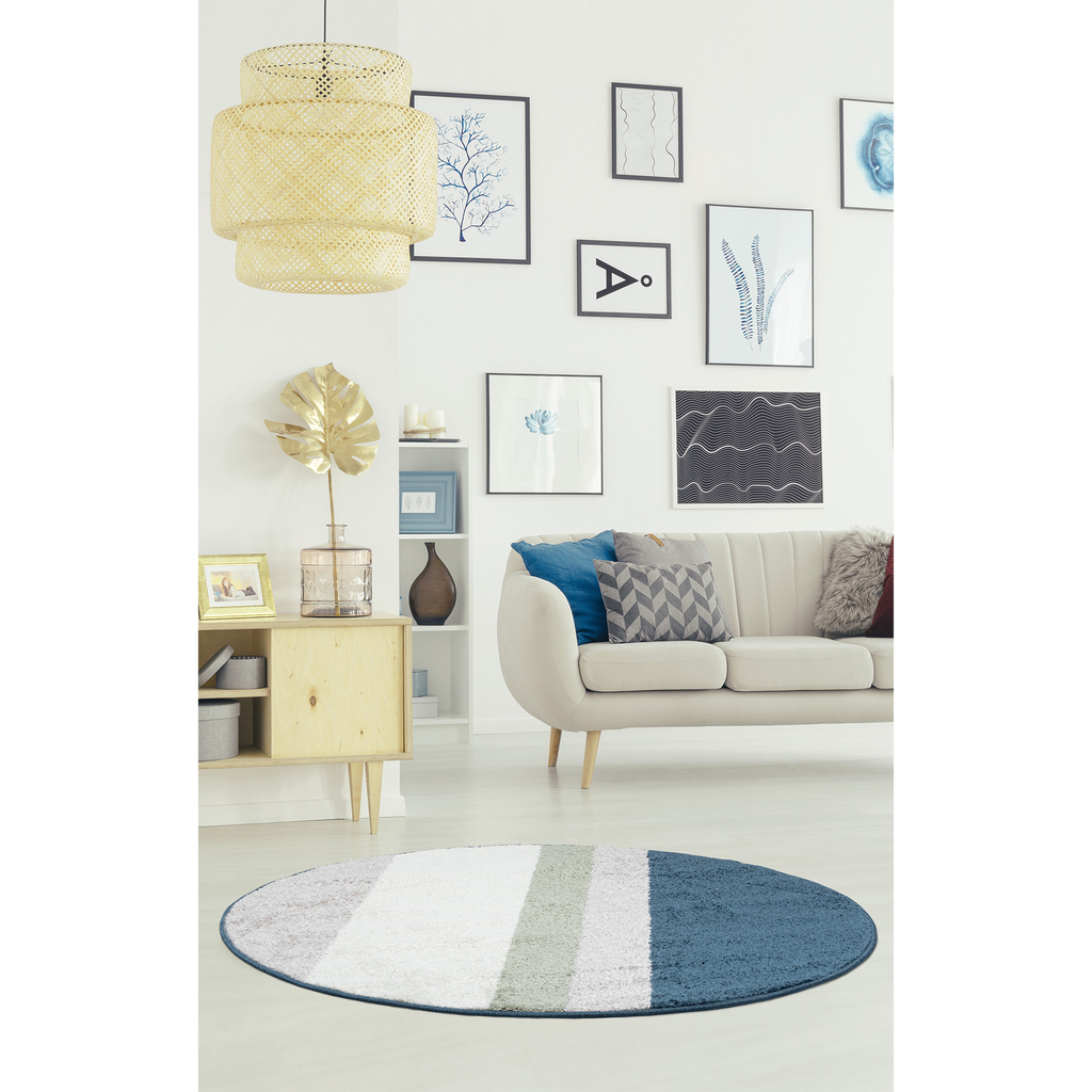 Pruhovaný okrúhly koberec HOUSTON 110 cm