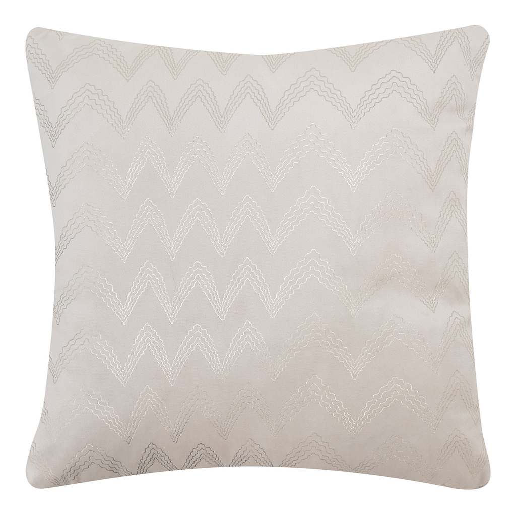 Krémový velúrový vankúš LOUIS 45 x 45 cm