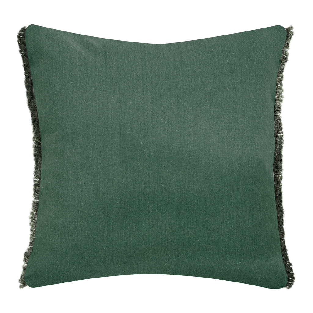 Ozdobná obliečka na vankúš so vzorom listov zelená SESIL 45x45 cm