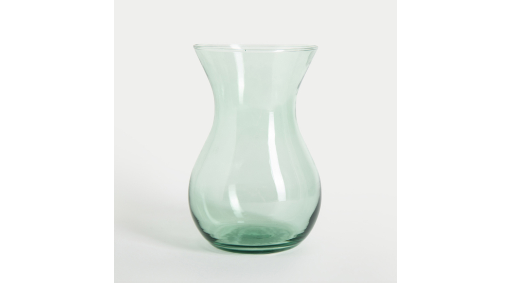 Transparentná váza ASTA zelená 18 cm