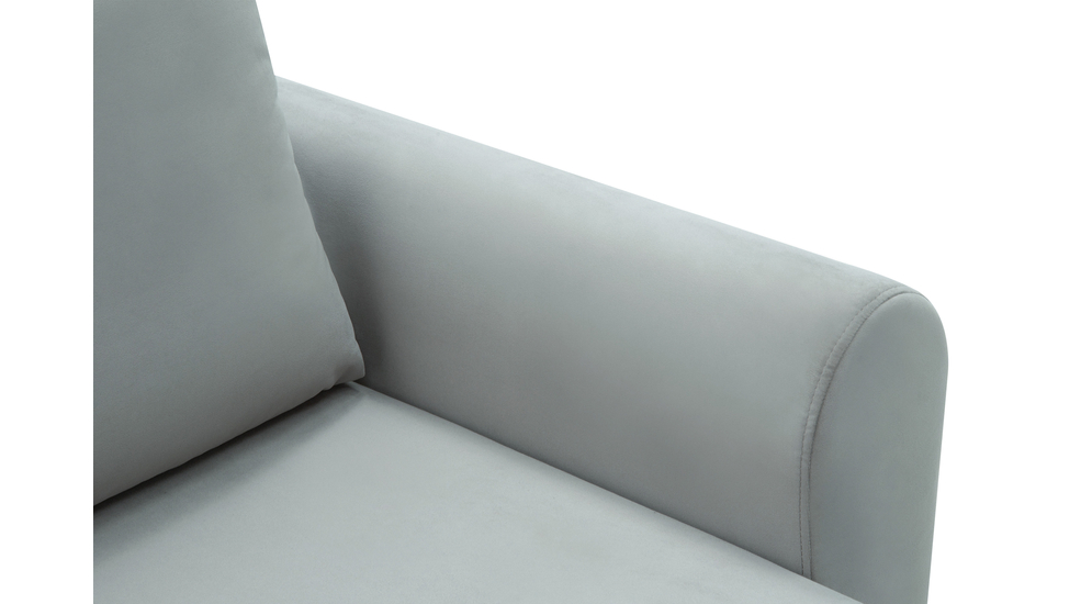 Rohová sedačka MELI s 2 úložnými kontajnermi, svetlosivá