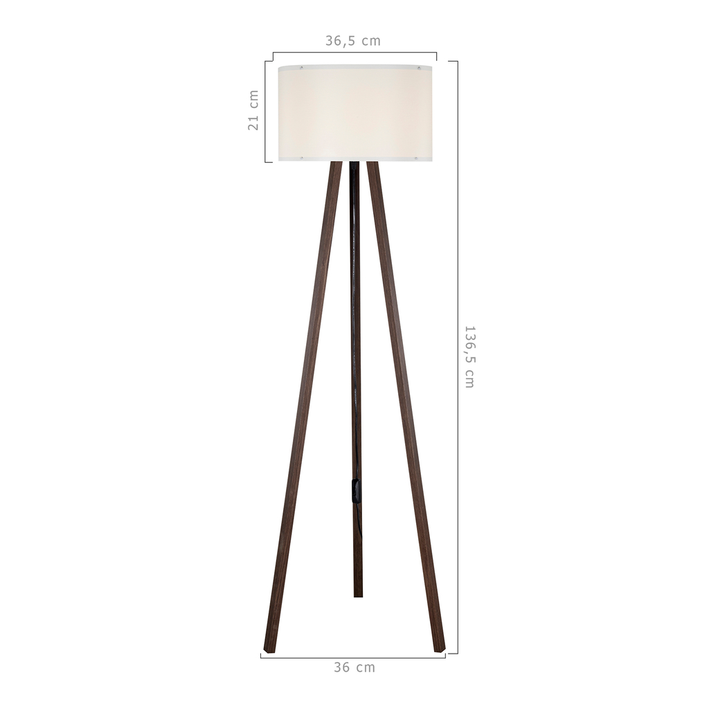 Stojacia lampa trojnožka orech PIKO