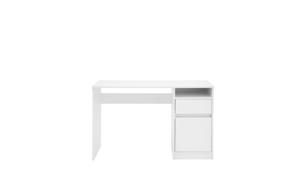 Biely písací stôl so skrinkou a zásuvkou BILL