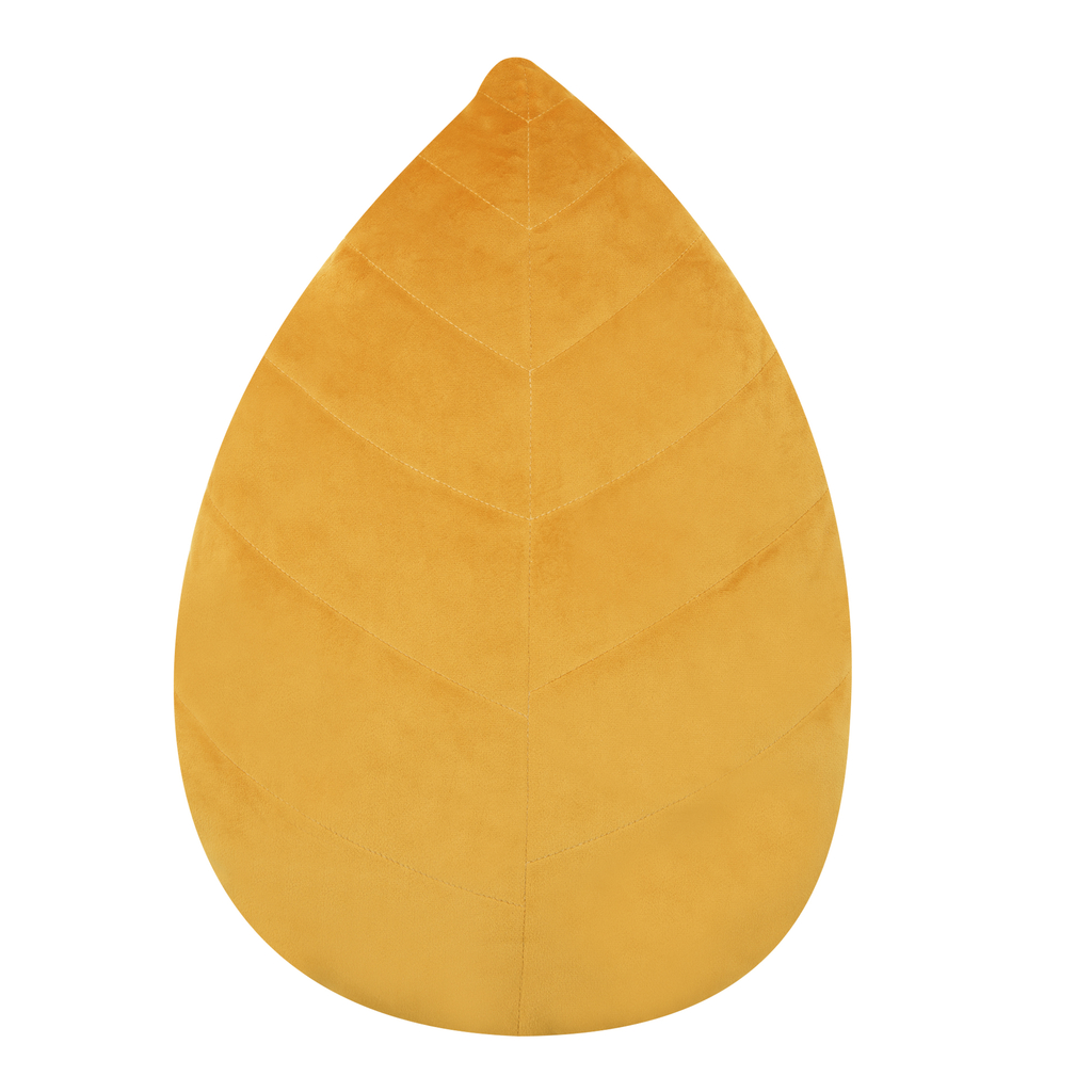 Horčicový dekoračný vankúš LEAF 47x30 cm