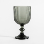 Sivý pohár vrúbkované sklo 330 ml