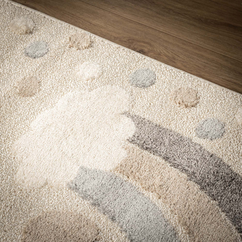 Dúhový koberec v tmavej krémovej farbe CLUDI 120x170 cm