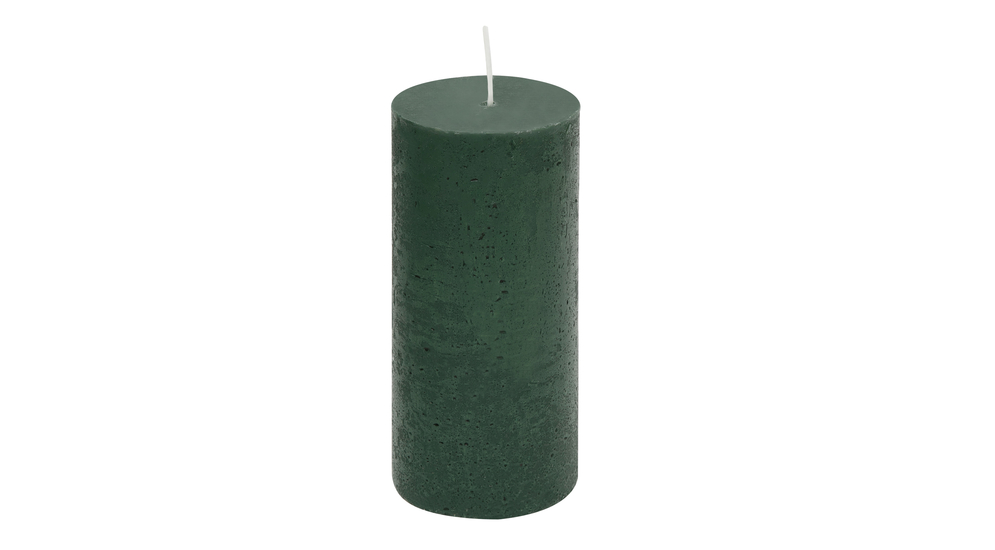 Zelená sviečka RUSTIC 6,5x14 cm