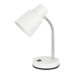 Stolná lampa s nastaviteľným ramenom biela 30 cm