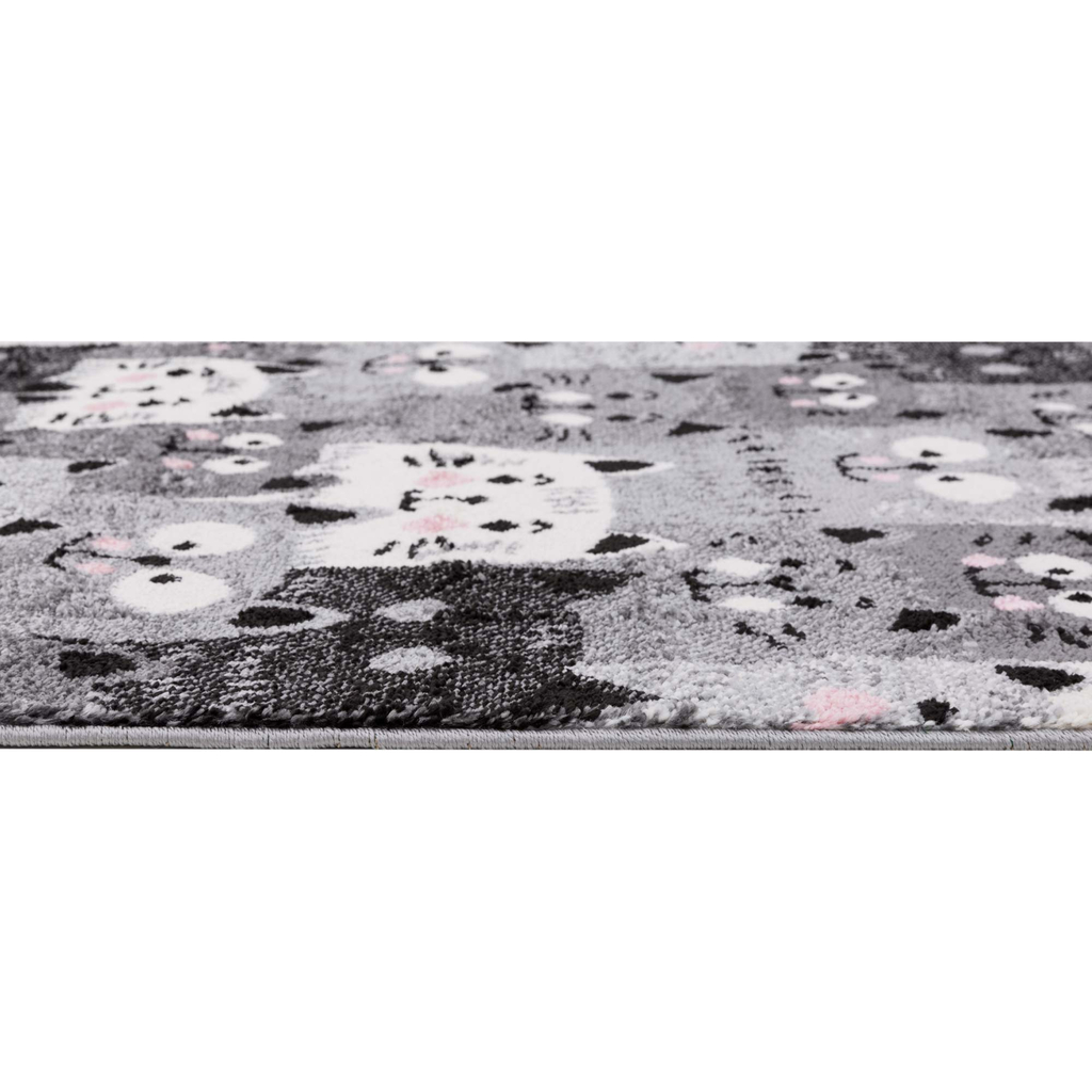 Sivý koberec, mačky HAPPY 80x150 cm
