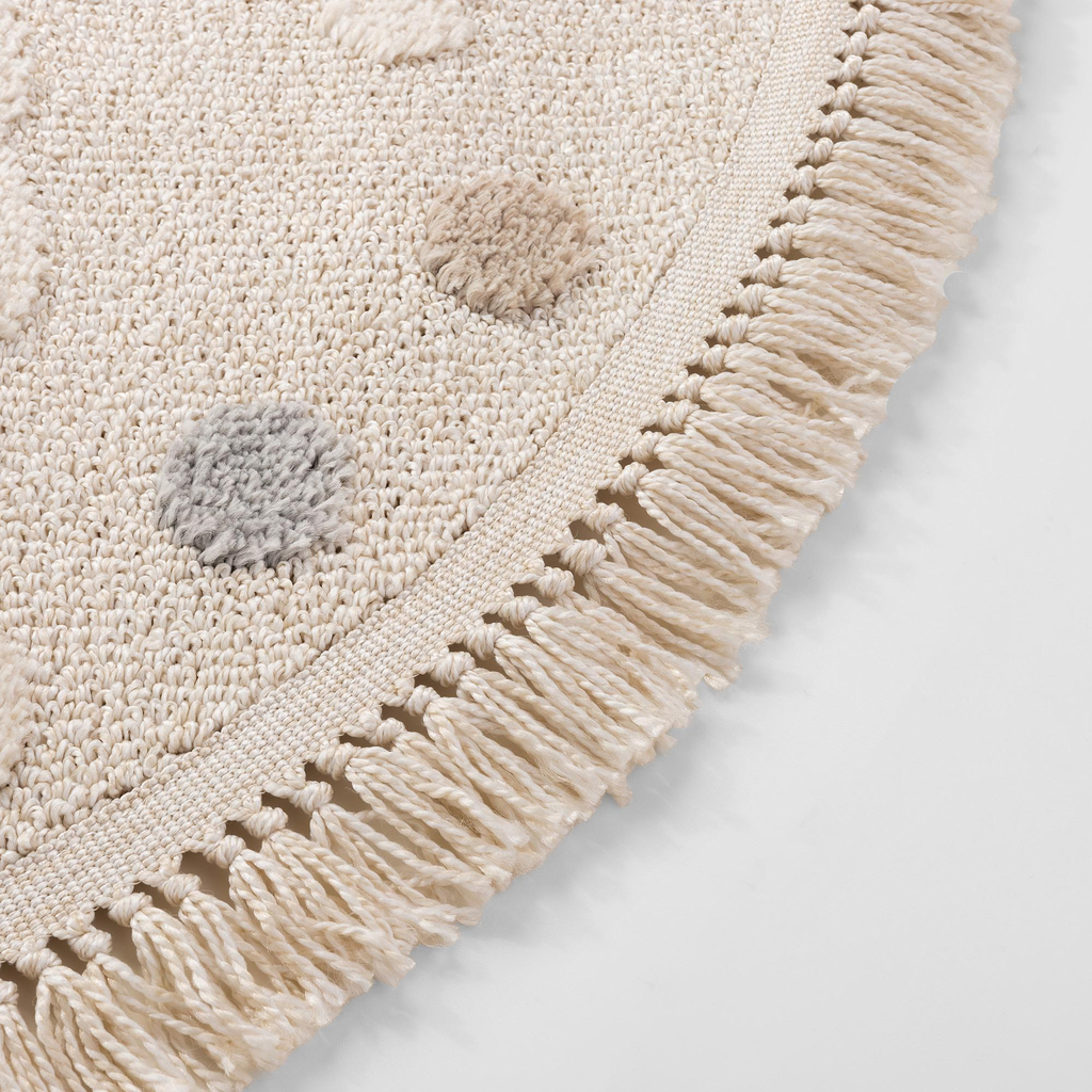 Dúhový koberec v tmavej krémovej farbe CLUDI 120 cm