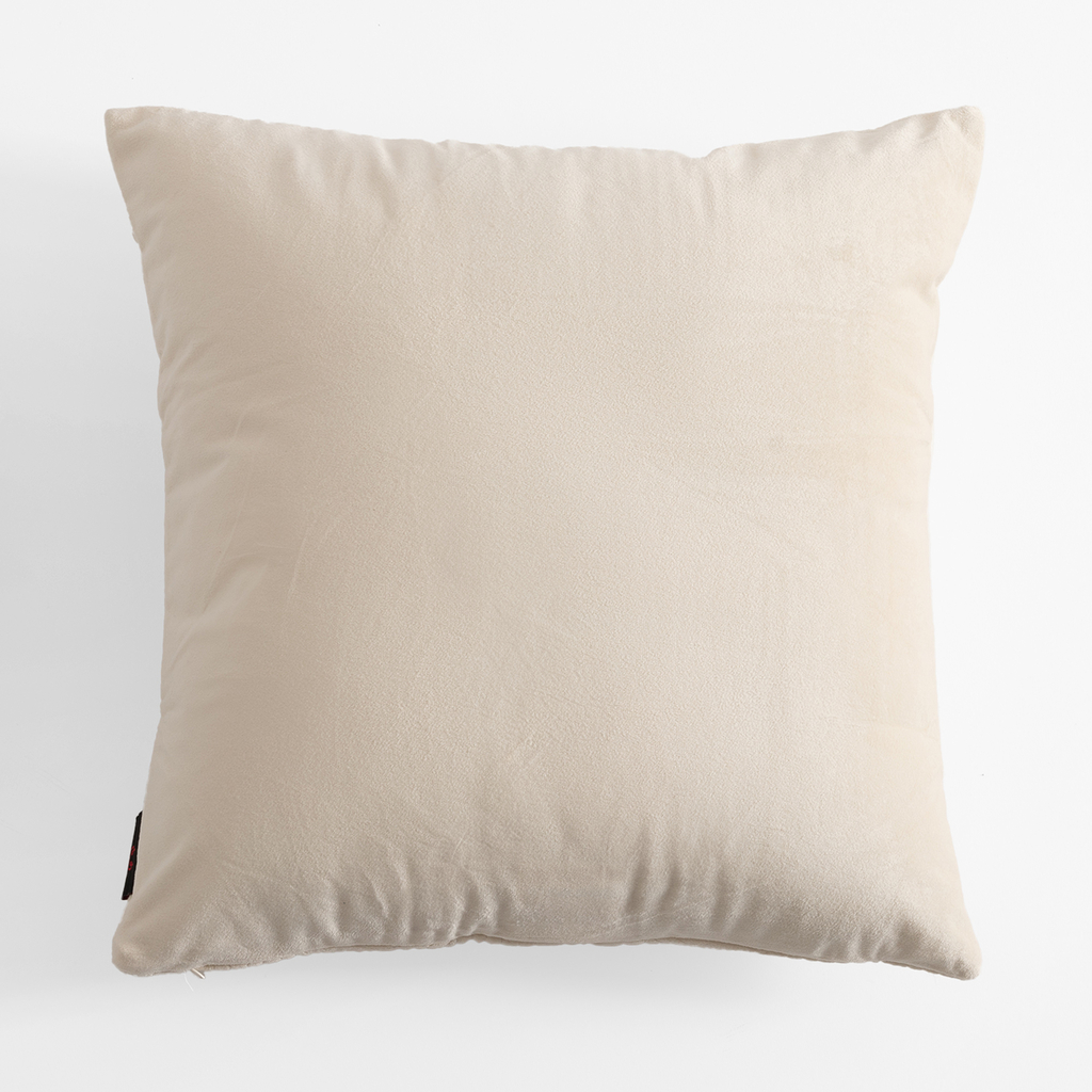 Geometrická velúrová obliečka na vankúš krémová JONES 45x45 cm