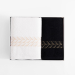 Súprava 2 uterákov biela/čierna GLOW