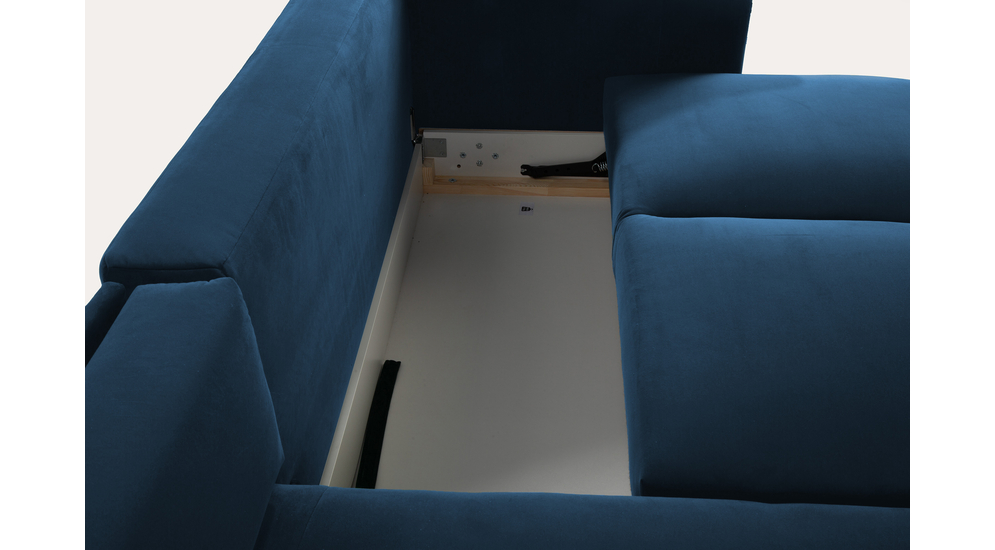 Rohová sedačka DAKAR NEW s 2 kontajnermi, modrá