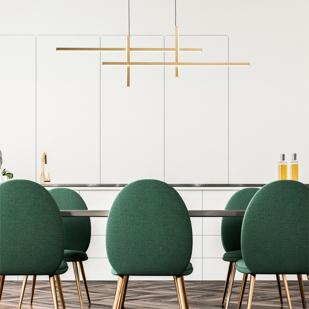 Závesné svietidlo EDGE LED čierno-zlaté