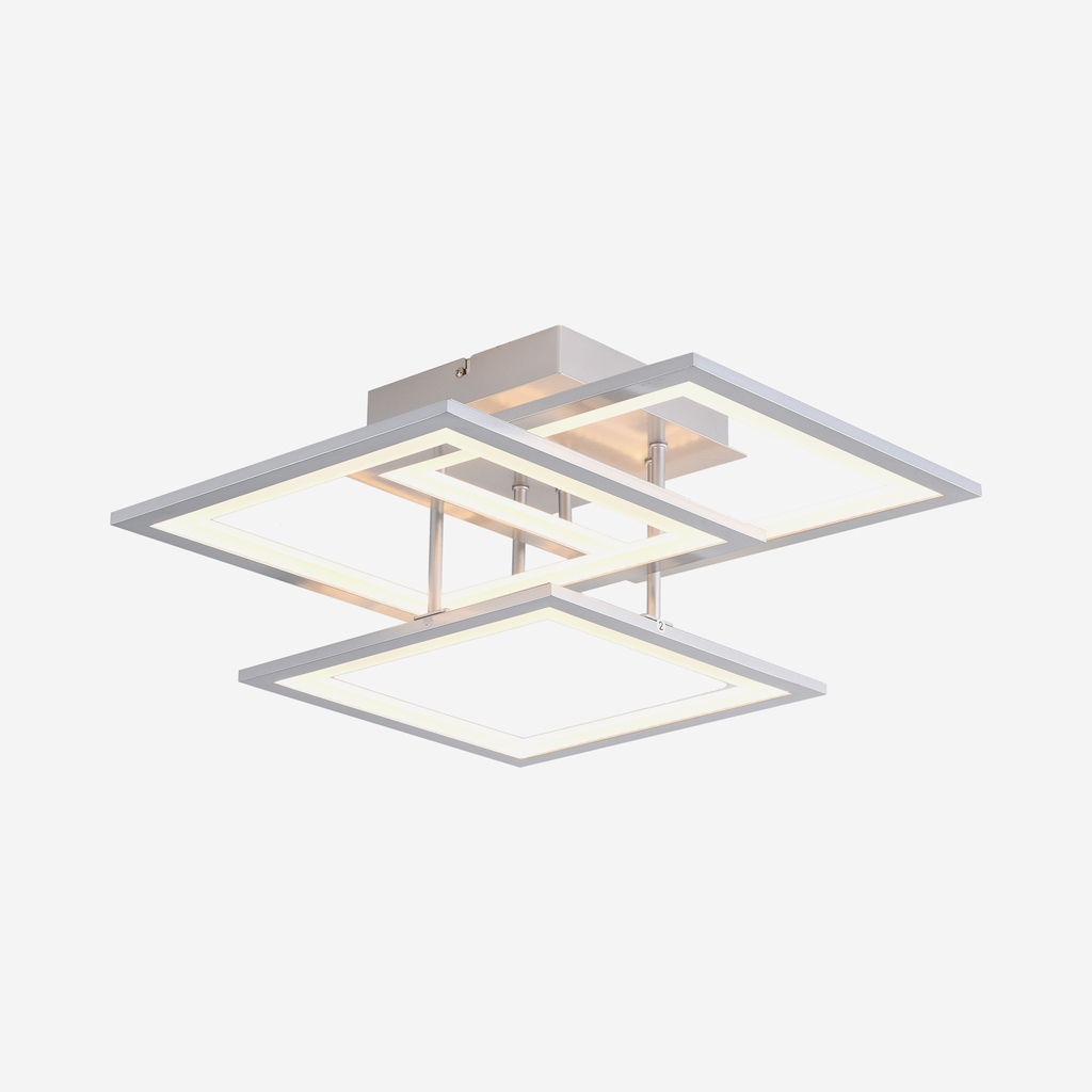 Rámové stropné LED svietidlo v striebornej farbe MODESTO