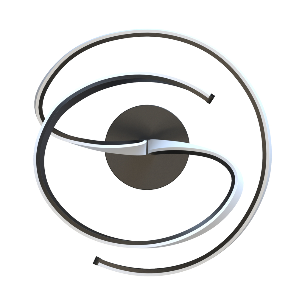 LED prisadený luster čierny VISO 60 cm