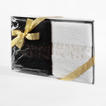 Súprava 2 uterákov biela/čierna BLINK 50x90 cm