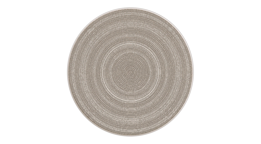 Okrúhly boho béžový koberec GINO 120 cm
