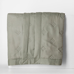 Olivovo zelený prehoz na posteľ CLOUD 220x240 cm